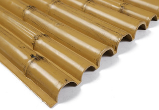 Synthetic bamboo half-round panels